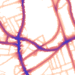 Daytime road noise heatmap for SE21 8JS