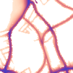 Daytime road noise heatmap for SE21 8LZ