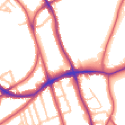 Daytime road noise heatmap for SE21 8NF