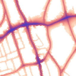 Daytime road noise heatmap for SE21 8RP