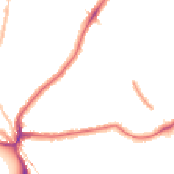 Night-time road noise heatmap for SE24 9NN