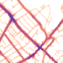 Daytime road noise heatmap for SE25 4BT