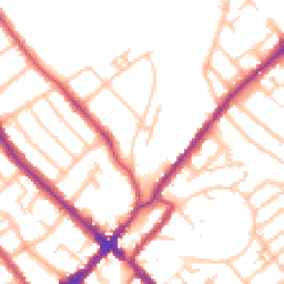 Daytime road noise heatmap for SE25 4DQ
