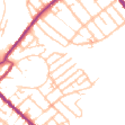 Daytime road noise heatmap for SE25 4HN
