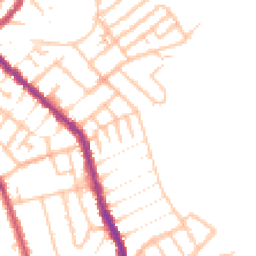 Daytime road noise heatmap for SE25 4JY