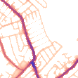 Daytime road noise heatmap for SE25 4QN