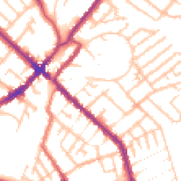 Daytime road noise heatmap for SE25 4UJ