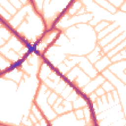 Daytime road noise heatmap for SE25 4UQ