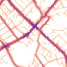 Daytime road noise heatmap for SE25 5AL