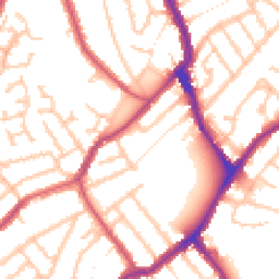 Daytime road noise heatmap for SE25 5ET