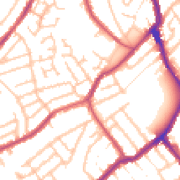 Daytime road noise heatmap for SE25 5EY