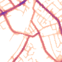 Daytime road noise heatmap for SE25 5NA