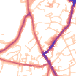 Daytime road noise heatmap for SE26 4BP