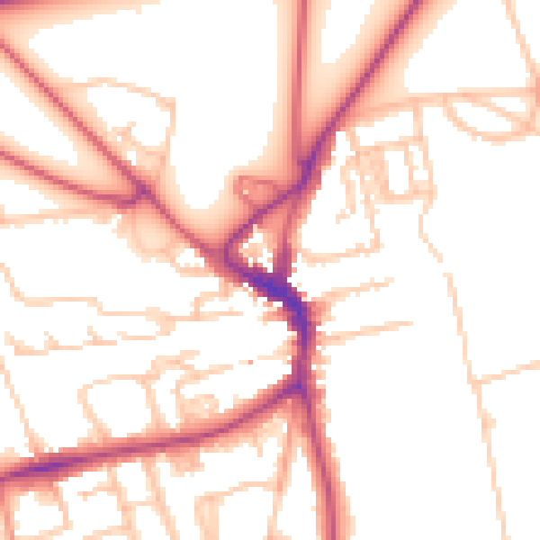 Daytime road noise heatmap for SE3 0BD