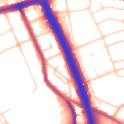 Daytime road noise heatmap for SE3 0JJ