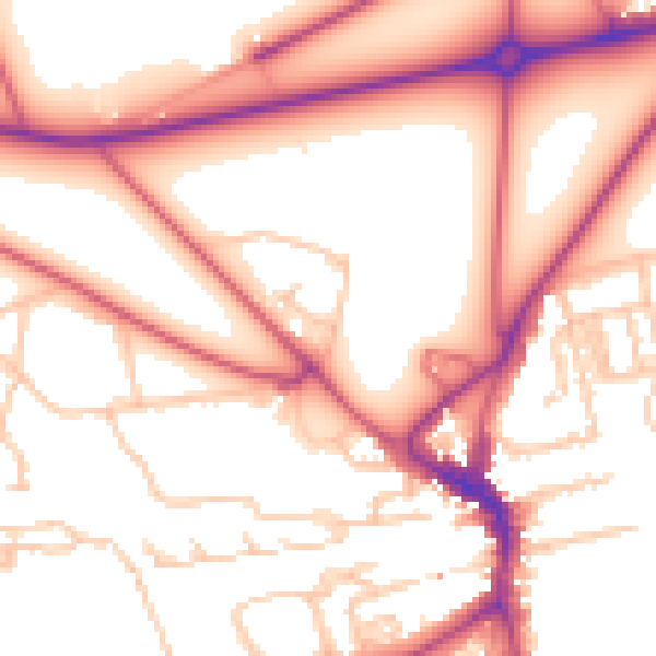 Daytime road noise heatmap for SE3 0TU