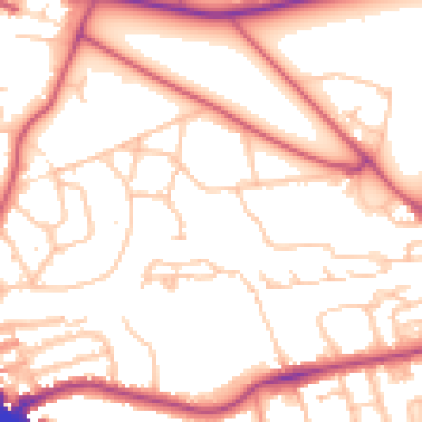 Daytime road noise heatmap for SE3 0UR