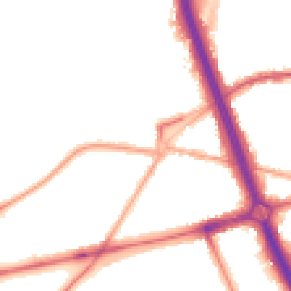 Night-time road noise heatmap for SE3 7AA
