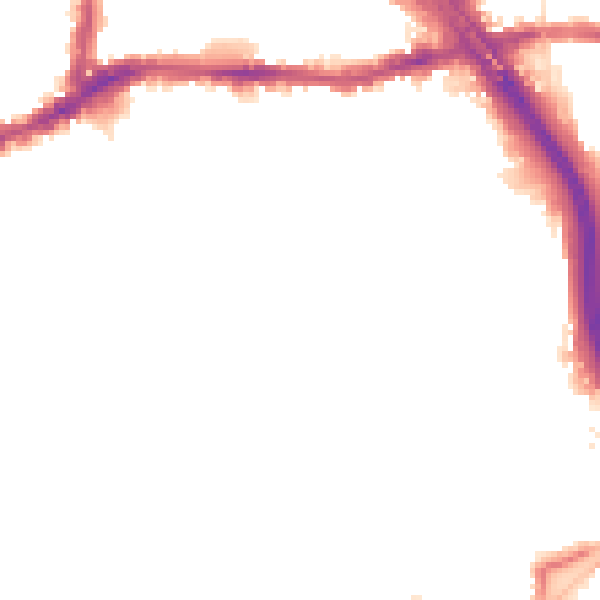 Night-time road noise heatmap for SE3 7PJ