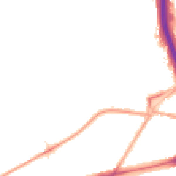 Night-time road noise heatmap for SE3 7QU