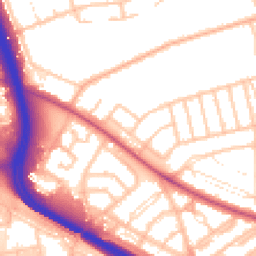 Daytime road noise heatmap for SE3 8AQ
