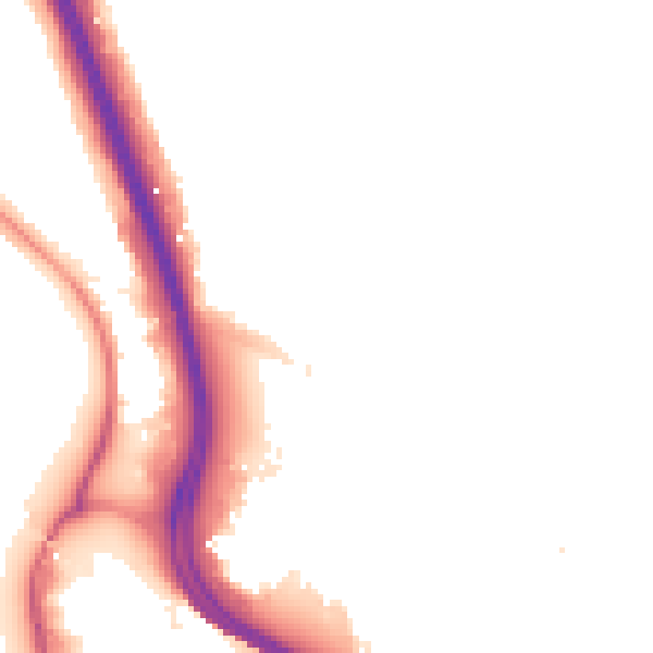 Night-time road noise heatmap for SE3 8NA