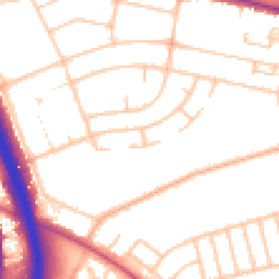 Daytime road noise heatmap for SE3 8PR