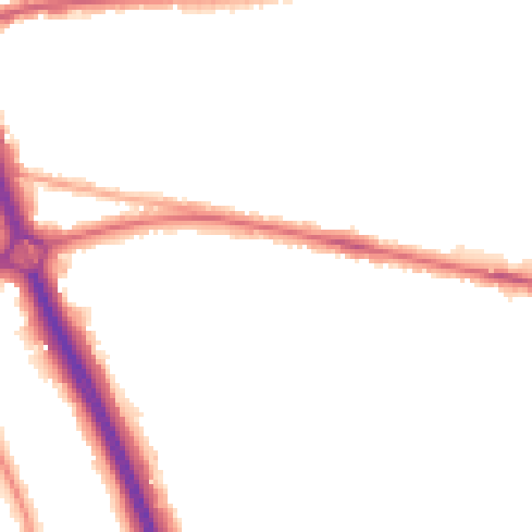 Night-time road noise heatmap for SE3 8SD