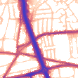 Daytime road noise heatmap for SE3 8UA