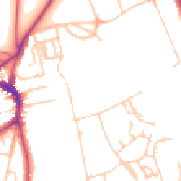 Daytime road noise heatmap for SE3 9JJ
