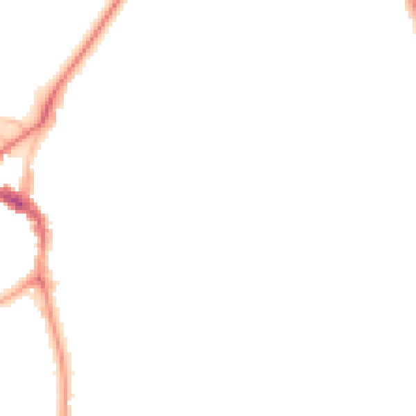 Night-time road noise heatmap for SE3 9JJ