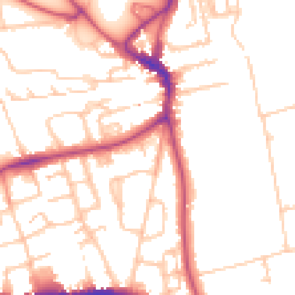 Daytime road noise heatmap for SE3 9UE