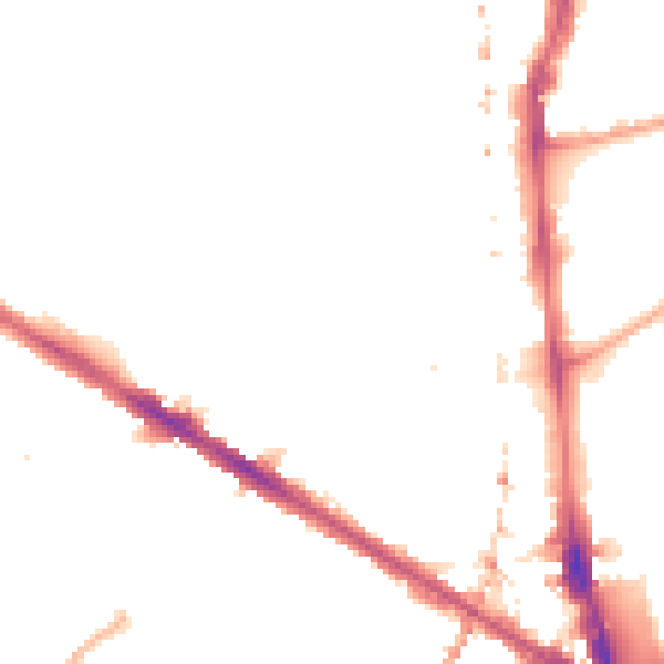 Night-time road noise heatmap for SE5 0BB