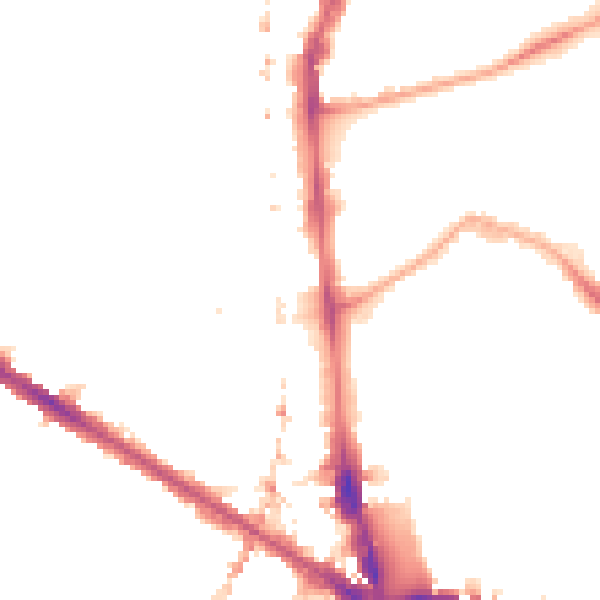 Night-time road noise heatmap for SE5 0BP