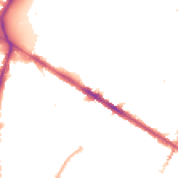 Night-time road noise heatmap for SE5 0SU