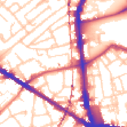 Daytime road noise heatmap for SE5 0UZ