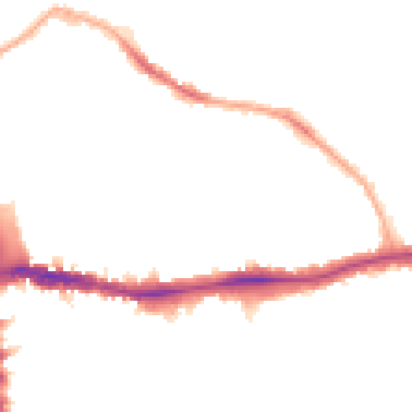Night-time road noise heatmap for SE5 7FH