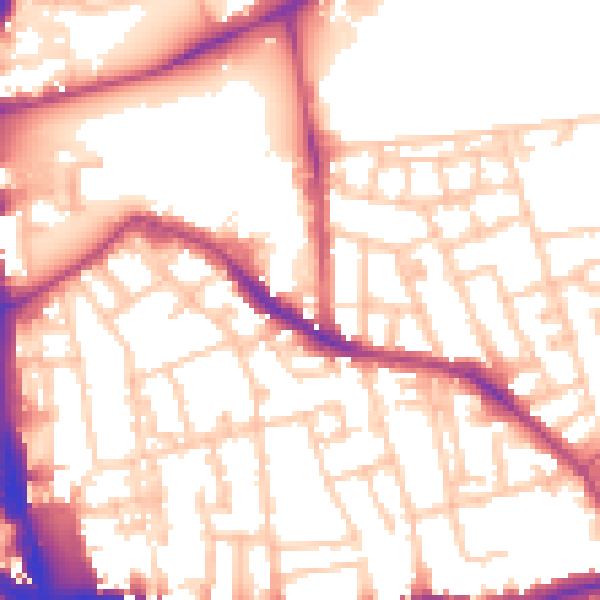 Daytime road noise heatmap for SE5 7ST