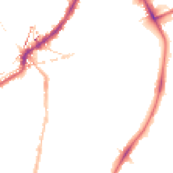 Night-time road noise heatmap for SE5 9AT