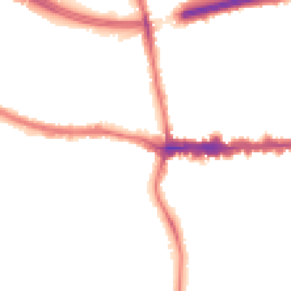 Night-time road noise heatmap for SE9 1BT