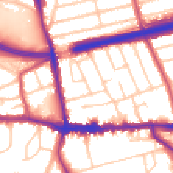 Daytime road noise heatmap for SE9 1DS