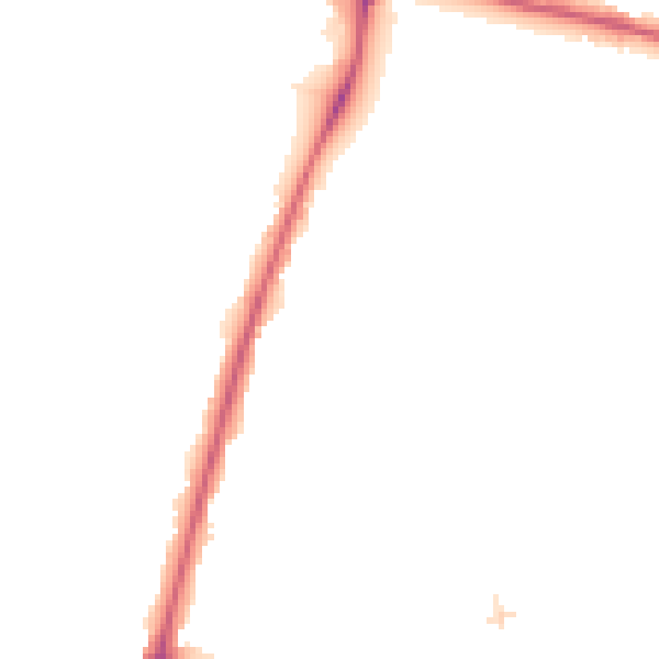 Night-time road noise heatmap for SE9 1EW
