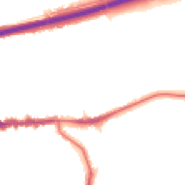 Night-time road noise heatmap for SE9 1UD