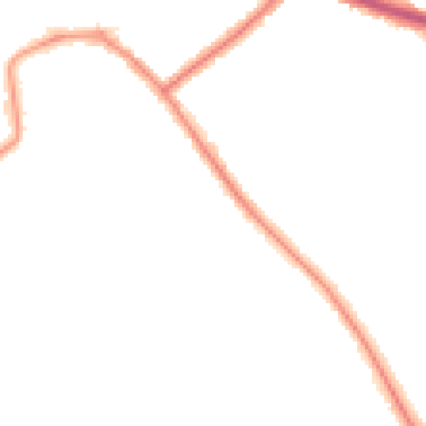 Night-time road noise heatmap for SE9 4SW