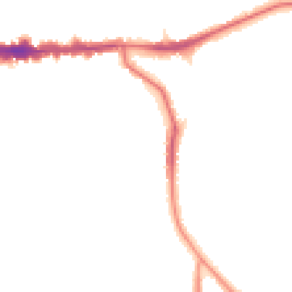 Night-time road noise heatmap for SE9 5BN