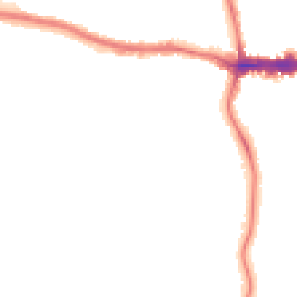 Night-time road noise heatmap for SE9 5QF
