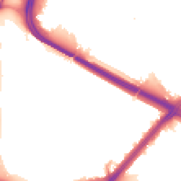 Night-time road noise heatmap for SE9 6BG