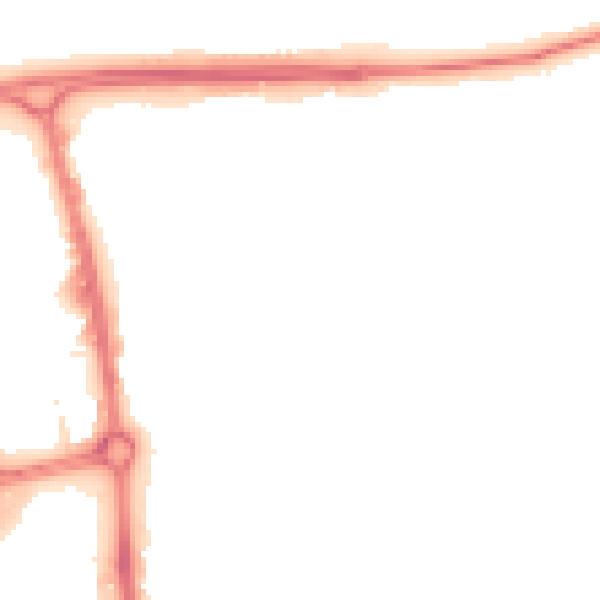 Night-time road noise heatmap for SG1 1AB