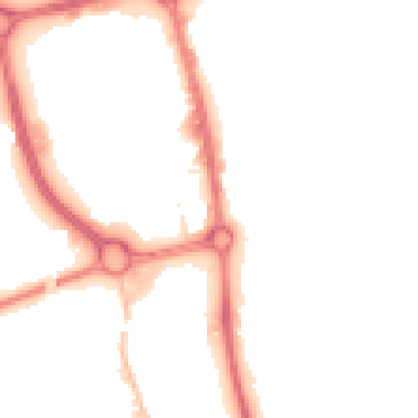 Night-time road noise heatmap for SG1 1AR