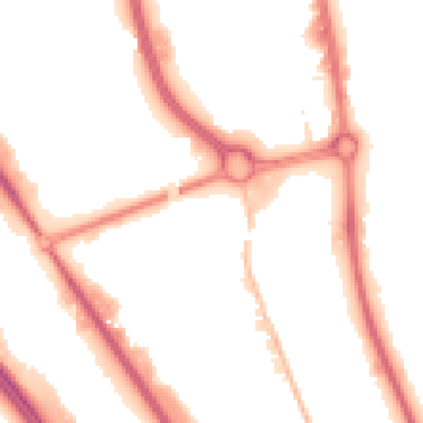 Night-time road noise heatmap for SG1 1AW